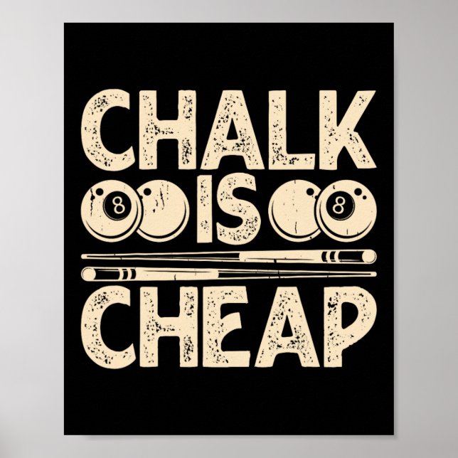 Chalk ist billig poster (Vorne)