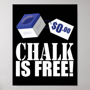 Chalk ist kostenlos Funny Pool Billard 8-Ball Poster