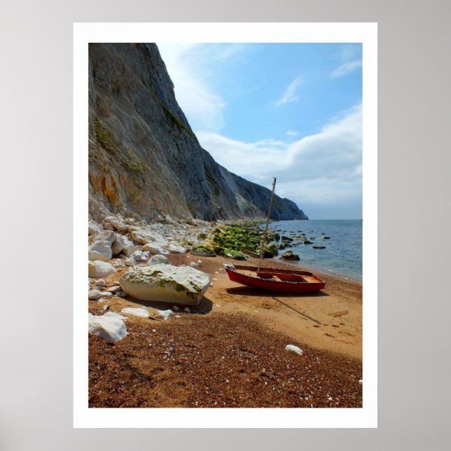 Chalk-Klippen in der Bucht von Alum Poster (Vorne)