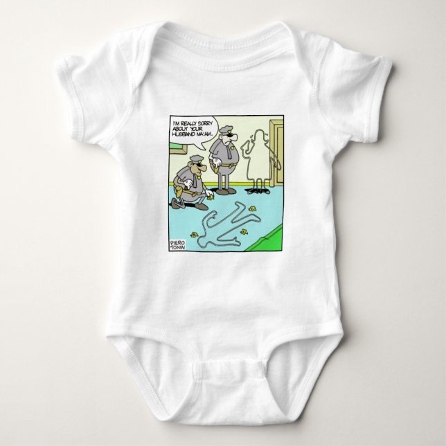 Chalk Outline Funny Police Ohrts & Collectibles Baby Strampler (Vorderseite)