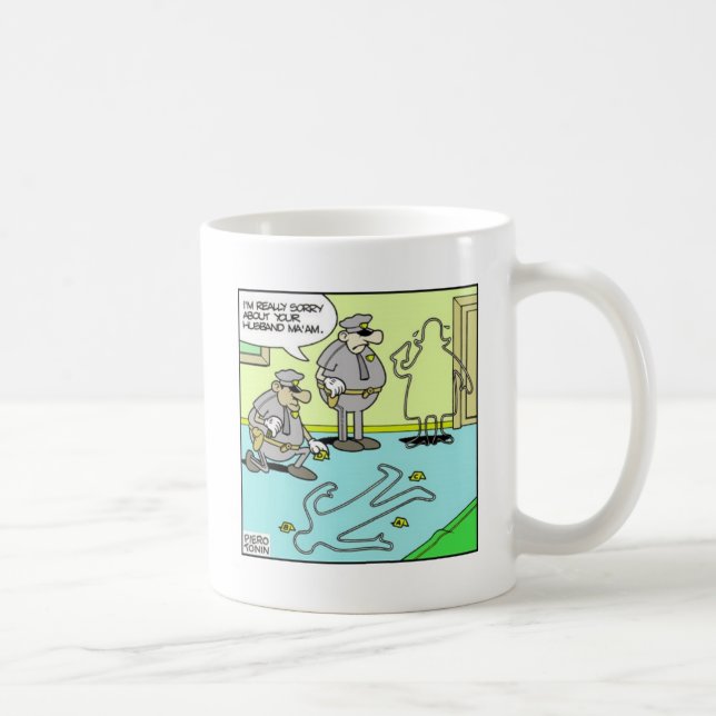 Chalk Outline Funny Police Ohrts & Collectibles Kaffeetasse (Rechts)