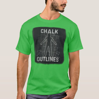 Chalk Outlines Renegade Merch Hi Ren Gill Lyrics M T-Shirt