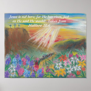 Chalk Pastel Oaster Landschaftsgestelle Poster