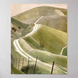Chalk Paths by Eric Ravilious Poster