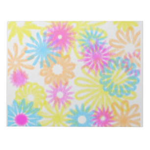 Chalk sieht helle Blume kleine Geschenke Spaß Notizblock