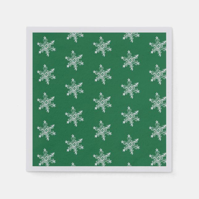 Chalk Snowflake Pattern Napkins Serviette (Vorderseite)