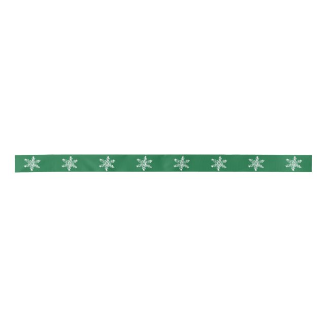 Chalk Snowflake Pattern Satinband (Vorderseite)