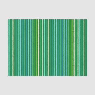 Chalk Stripes - Jade Green und Aqua Seidenpapier