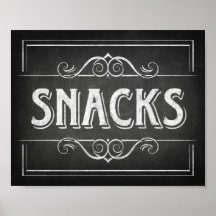Chalk Style SNACKS Signieren Print
