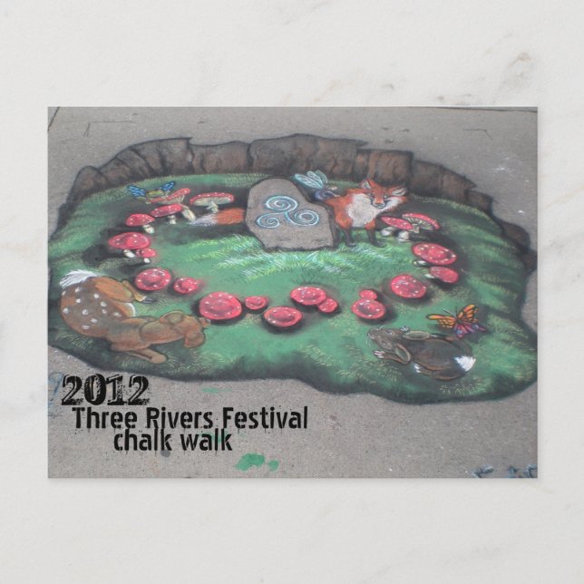 Chalk Walk 2012~postcard Postkarte (Vorderseite)