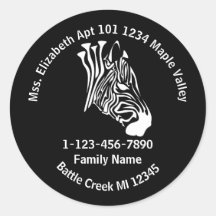 Chalk White Lost Zebra Zuhause-Adresse Flasche