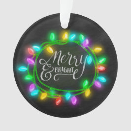 Chalk Zeichnete fröhlich und hell mit Licht Ornament