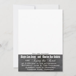 Chalkboad Photo Typography Wedding Invitations Einladung