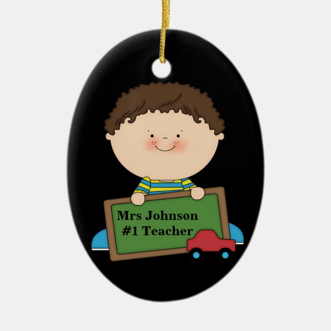 Chalkboard #1 des niedlichen Cartoon Keramikornament (Vorne)