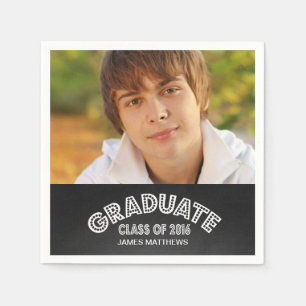 CHALKBOARD 2016 GRADUATION PARTY PAPER NAPKINS SERVIETTE