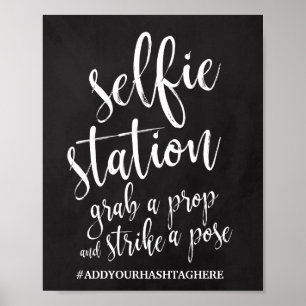Chalkboard 8x10 Hochzeitszeichen der Selfie Statio Poster