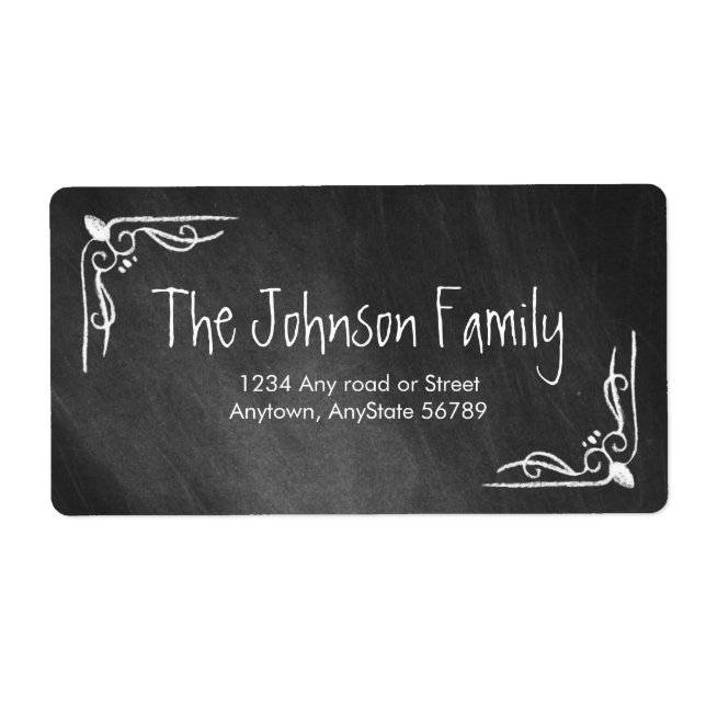 Chalkboard Address Label (Vorne)