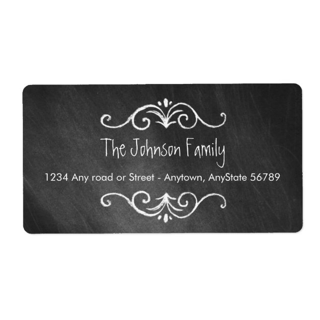 Chalkboard Address Label (Vorne)