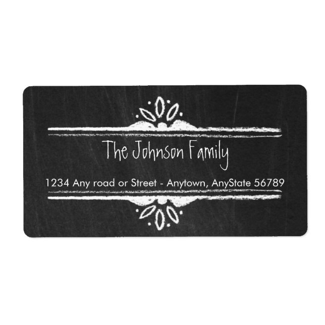 Chalkboard Address Label (Vorne)