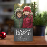 Chalkboard - Alles Gute für ein vertikales Foto Feiertagskarte<br><div class="desc">Alles Gute! Ein trendiger und skurriler,  fröhlicher Weihnachtsgruß mit einem senkrechten Bild. Kann für den Dezember Urlaub oder wirklich jede Feier verwendet werden. Foto Credit: Fotografie © Storytree Studios,  Stanford,  CA</div>