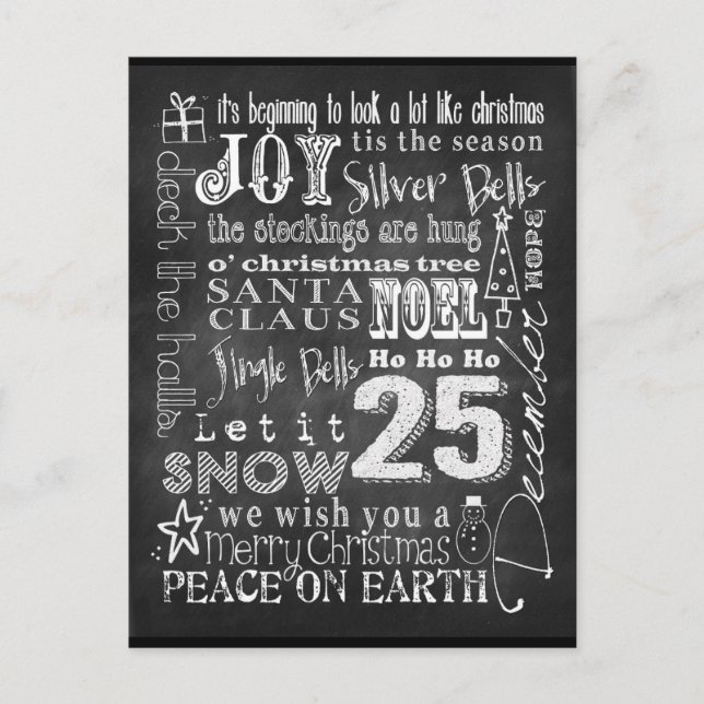 Chalkboard Art Postkarte (Vorderseite)