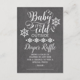 Chalkboard Baby Es ist kalt im Freien Windeldrehun Begleitkarte