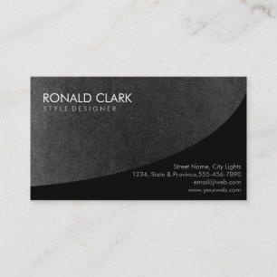 Chalkboard Beruflich Black Schlicht Visitenkarte