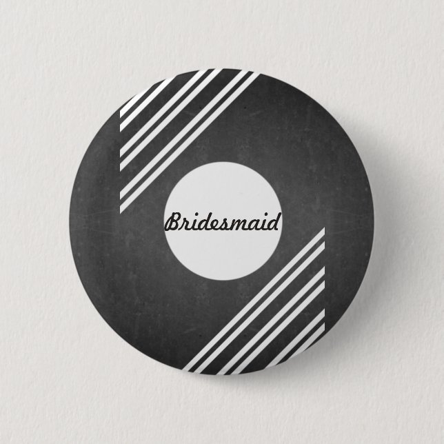 Chalkboard Blackboard Bridesmaid Button (Vorderseite)