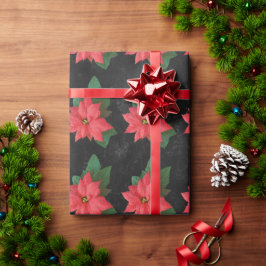 Chalkboard Botanische Merina Weihnachtsfarbe Geschenkpapier