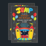 Chalkboard Bounce House Einladung zur Party am Son<br><div class="desc">Jump for joy mit dieser farbenfrohen und super spaßigen Bubble-Geburtstagsfeier mit den Kinderfüßen,  die in das Bounce-Haus vor einem Kalkboard-Hintergrund springen. Ideal für ein Mädchen oder einen Jungen. Handgezeichnete Abbildung von McBooboo.</div>