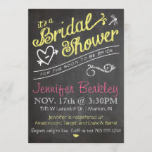 Chalkboard Bridal Polterabend Einladung