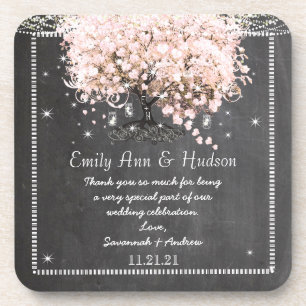 Chalkboard Bride & Groom Wedding Untersetzer