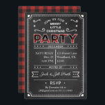 Chalkboard & Buffalo Kariertes Weihnachtsfest Part Einladung<br><div class="desc">Ein Kreideboden vorne mit klassischem rotem Büffel,  der auf der Rückseite kariert ist,  kann nicht gemütlicher werden! Einfach mit Ihren Party-Informationen personalisieren.</div>