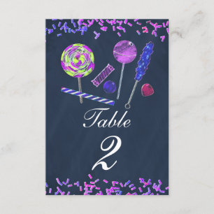 Chalkboard Candy Land Süßigkeiten Chalk Tischnumme Einladung