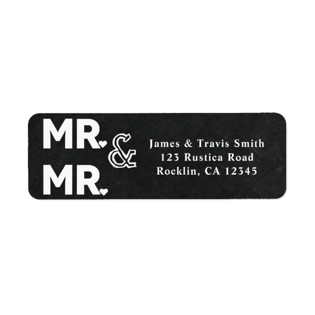 Chalkboard Chalk MR HERR Gay Wedding Verlobung (Vorne)
