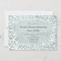 Chalkboard Chalk Plage Vintage Starfish Invitation