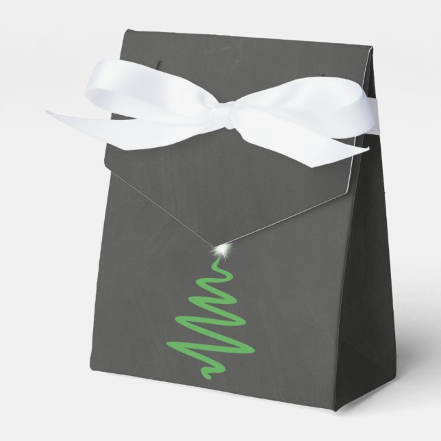 Chalkboard Christmas Favor Box Bag Geschenkschachtel (Vorderseite)