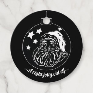 Chalkboard Christmas Santa Favor Geschenkanhänger