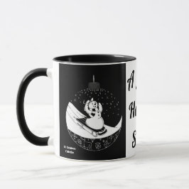 Chalkboard Christmas Snowman Tasse