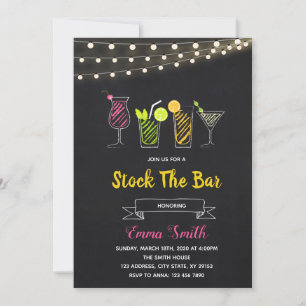 Chalkboard-Cocktail-Bestand der Bar Einladung