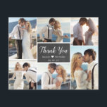 Chalkboard Collage Wedding Danke Karte<br><div class="desc">Budget Moderne rustikale Chalkboard Typografie Script 6 Multi Foto Collage Hochzeit Danke Foto billig Thin Cards. Stilvolle Hochzeitsvorlage mit sechs (6) Foto auf der Vorderseite und einem (1) Foto auf der Rückseite. Mit dem Text "danke" in einer Wirblen Hand geschrieben Kalligraphie Skript-Schriftart in Weiß auf dunkelgrau oder schwarz Farbe chalkboard/schwarze...</div>