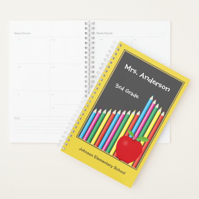 Chalkboard & Colored Pencils Lehrer Planer (Anzeige)
