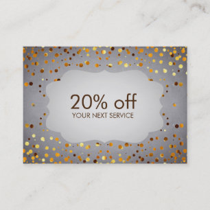 Chalkboard Confetti Gutscheinkarte Rabatt