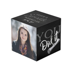 Chalkboard Custom Abschluss Foto Cube Würfel