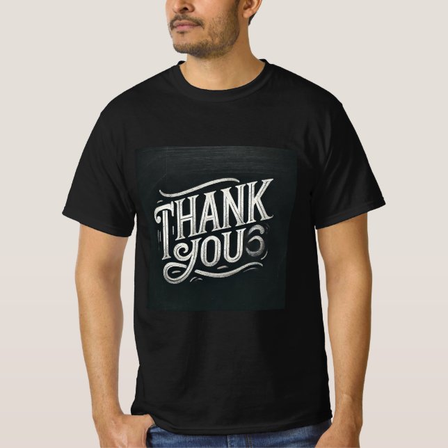 Chalkboard Danke Mens Tshirt (Vorderseite)