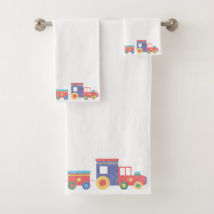 CHALKBOARD DE TRAIN BLANC TOWEL SET