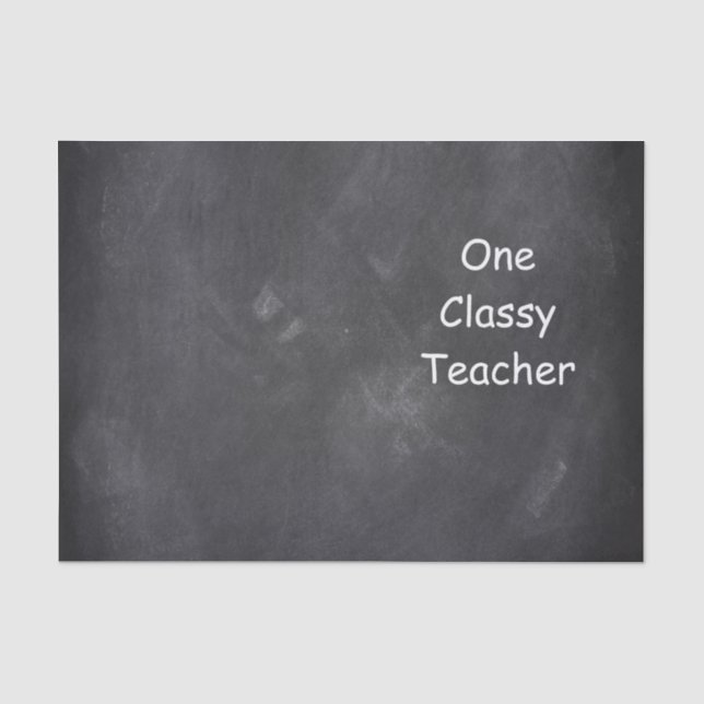 Chalkboard Design-Geschenk für klassische Lehrer Seidenpapier (Vorderseite)