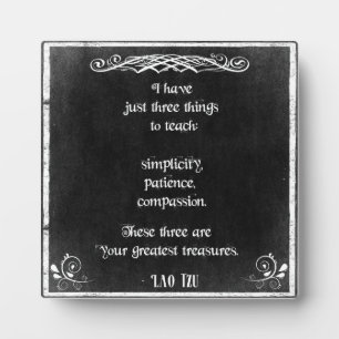 Chalkboard-Design mit Lao Tzu Inspiration Zitat Fotoplatte