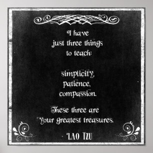 Chalkboard-Design mit Lao Tzu Inspiration Zitat Poster