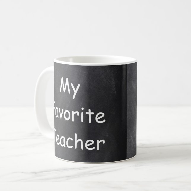 Chalkboard-Designgeschenk für Lieblings-Lehrer Kaffeetasse (Vorderseite Links)